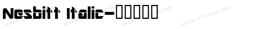 Nesbitt Italic字体转换